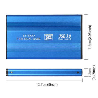 Richwell SATA R2-SATA-500GB 500GB 2.5 inch USB3.0 Super Speed Interface Mobile Hard Disk Drive(Blue) - External Hard Drives by Richwell | Online Shopping UK | buy2fix