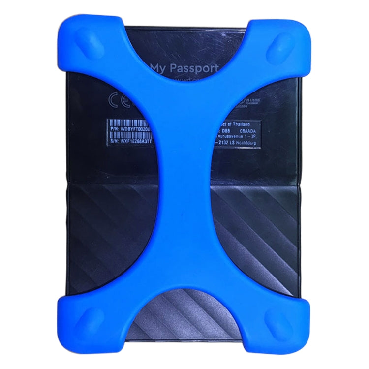 X Type 2.5 inch Portable Hard Drive Silicone Case for 2TB-4TB WD & SEAGATE & Toshiba Portable Hard Drive, without Hole (Blue) - Computer & Networking by buy2fix | Online Shopping UK | buy2fix