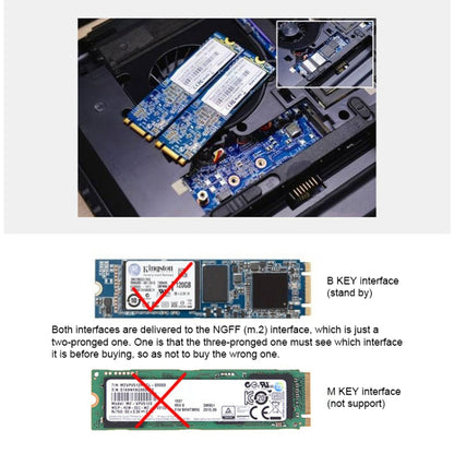 M.2 NGFF SSD to 2.5 inch SATA III Adapter Card with Cover - HDD Enclosure by buy2fix | Online Shopping UK | buy2fix