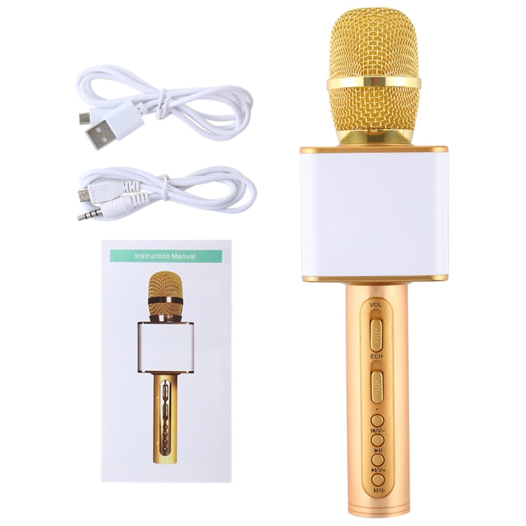 SDRD SD-08 Double Speakers High Sound Quality Handheld KTV Karaoke Recording Bluetooth Wireless Condenser Microphone(Gold) - Consumer Electronics by buy2fix | Online Shopping UK | buy2fix