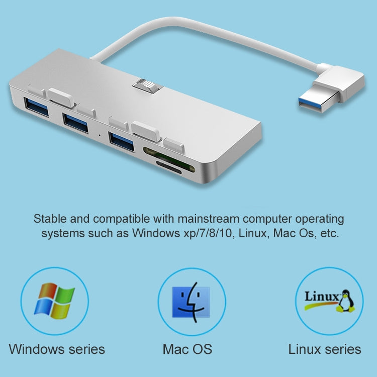 Rocketek For iMac USB3.0 x 3 + SD / TF Multi-function HUB Expansion Dock - Computer & Networking by ROCKETEK | Online Shopping UK | buy2fix