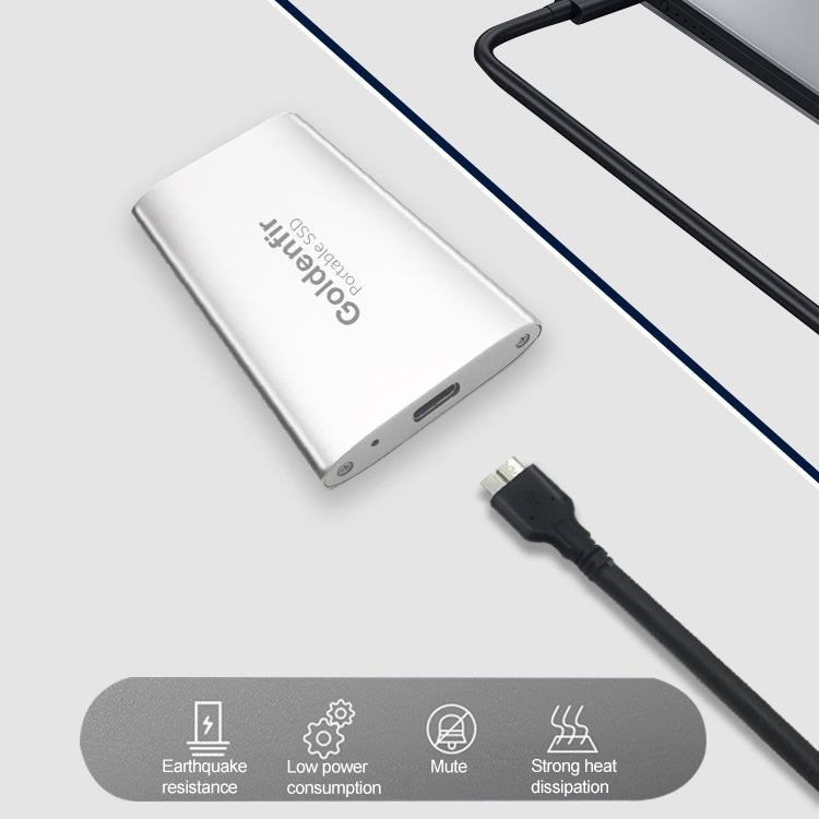 Goldenfir NGFF to Micro USB 3.0 Portable Solid State Drive, Capacity: 128GB(Silver) - Computer & Networking by Goldenfir | Online Shopping UK | buy2fix