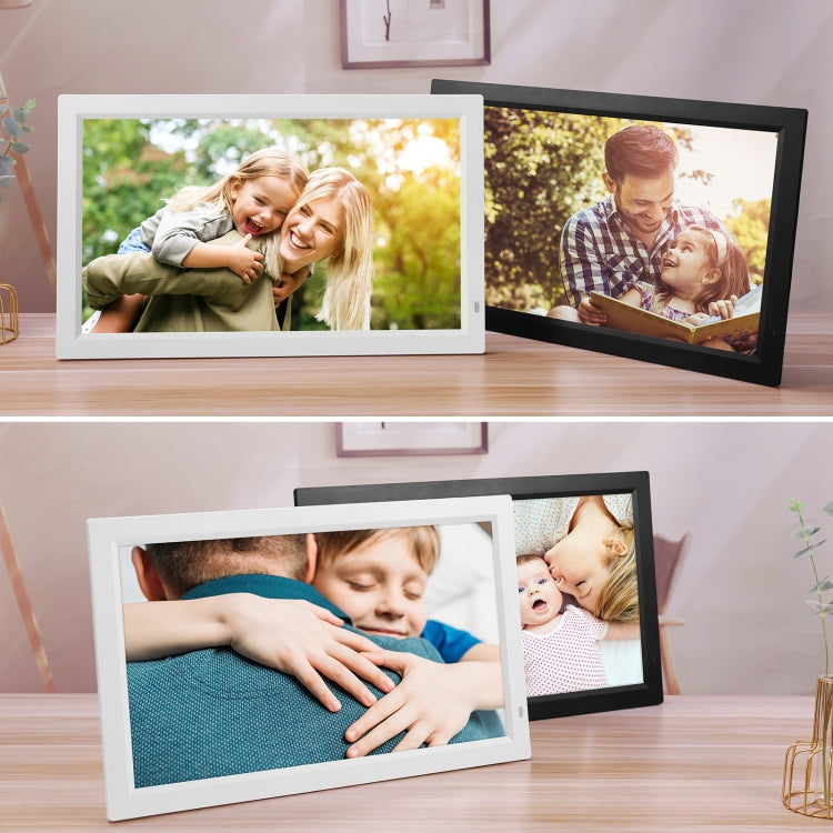 23.6 inch LED Display Digital Photo Frame with Holder & Remote Control, US Plug(White) - Consumer Electronics by buy2fix | Online Shopping UK | buy2fix