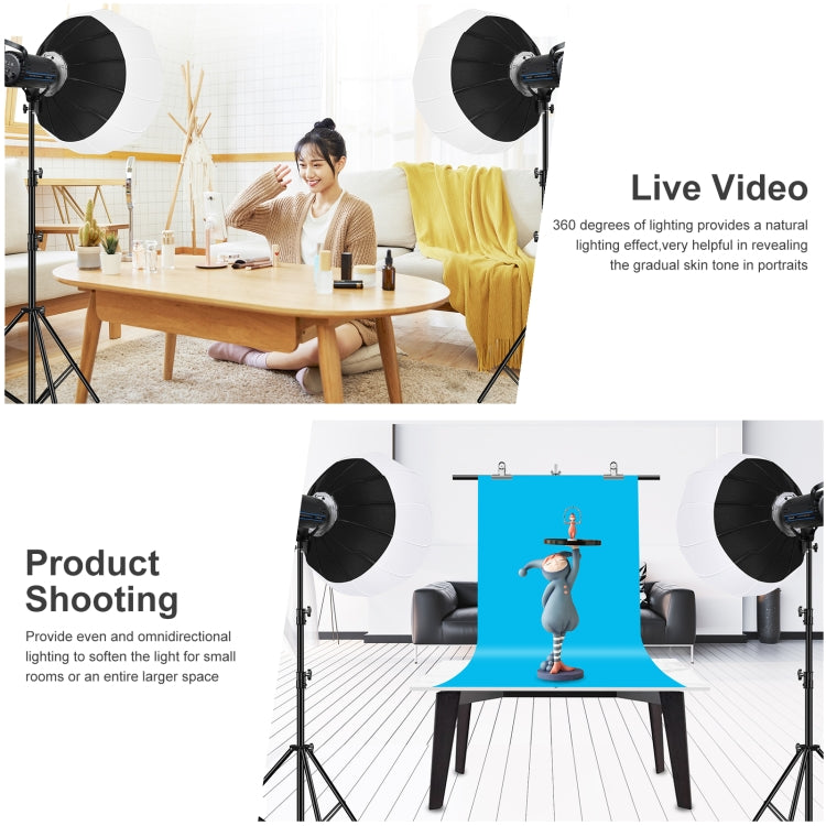 PULUZ 150W 5600K Studio Video Light + 2.8m Light Holder + 65cm Foldable Lantern Softbox Photography Kit(AU Plug) - Camera Accessories by PULUZ | Online Shopping UK | buy2fix