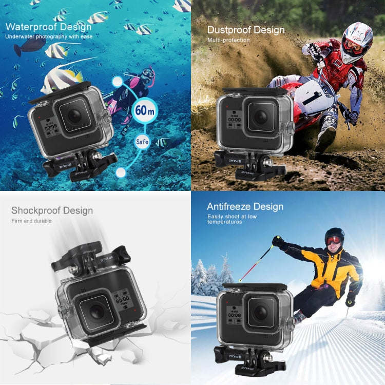 PULUZ 60m Underwater Depth Diving Case Waterproof Camera Housing for GoPro HERO8 Black - DJI & GoPro Accessories by PULUZ | Online Shopping UK | buy2fix