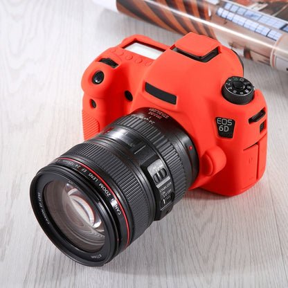 PULUZ Soft Silicone Protective Case for Canon EOS 6D(Red) - Protective Case by PULUZ | Online Shopping UK | buy2fix