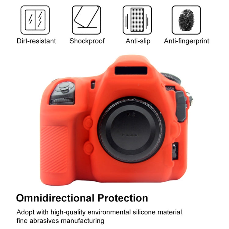 PULUZ Soft Silicone Protective Case for Nikon D850(Red) - Protective Case by PULUZ | Online Shopping UK | buy2fix