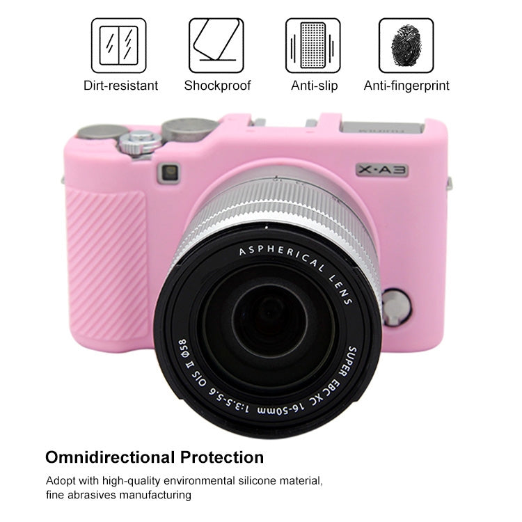 PULUZ Soft Silicone Protective Case for FUJIFILM X-A3 / X-A10(Pink) - Protective Case by PULUZ | Online Shopping UK | buy2fix