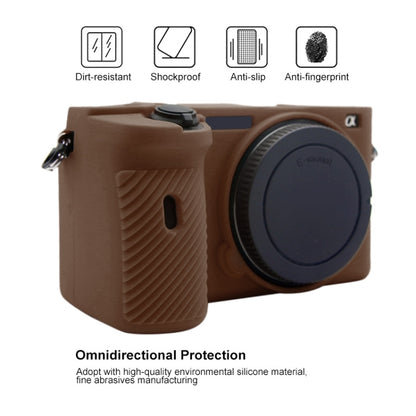 PULUZ Soft Silicone Protective Case for Sony A6600 / ILCE-6600 (Coffee) - Camera Accessories by buy2fix | Online Shopping UK | buy2fix