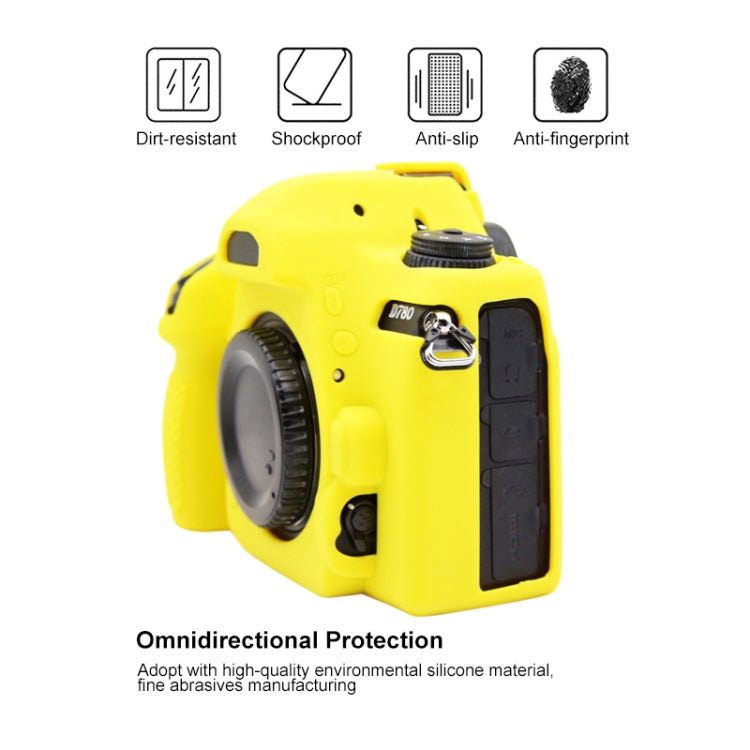 PULUZ Soft Silicone Protective Case for Nikon D780(Yellow) - Camera Accessories by PULUZ | Online Shopping UK | buy2fix