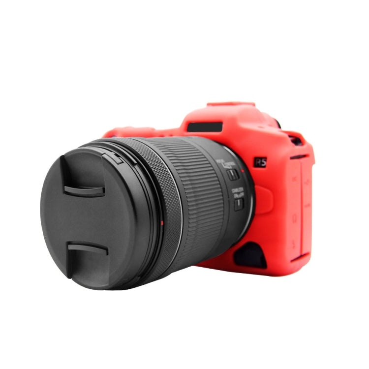 PULUZ Soft Silicone Protective Case for Canon EOS R5(Red) - Camera Accessories by PULUZ | Online Shopping UK | buy2fix