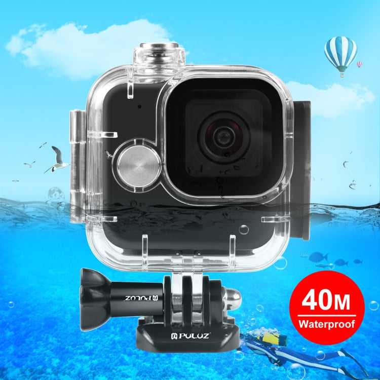 For GoPro Hero11 Black Mini PULUZ 40m Waterproof Housing Protective Case with Buckle Basic Mount & Screw (Transparent) - Waterproof Cases by PULUZ | Online Shopping UK | buy2fix