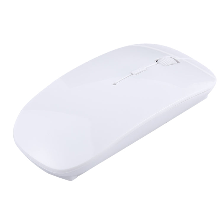 2.4GHz Wireless Ultra-thin Laser Optical Mouse with USB Mini Receiver, Plug and Play(White) - Wireless Mice by buy2fix | Online Shopping UK | buy2fix