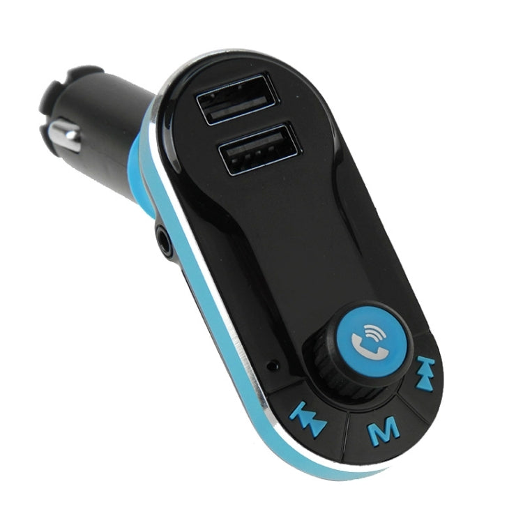 Bluetooth Tacking Handsfree Car Kit FM Transmitter with Remote Control, 2.1A Dual Car Charger, For iPhone, Galaxy, Sony, Lenovo, HTC, Huawei, and other Smartphones - In Car by buy2fix | Online Shopping UK | buy2fix