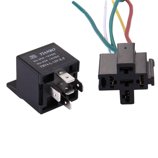 Car Electric Relay, 12V 40A(Black) - In Car by buy2fix | Online Shopping UK | buy2fix