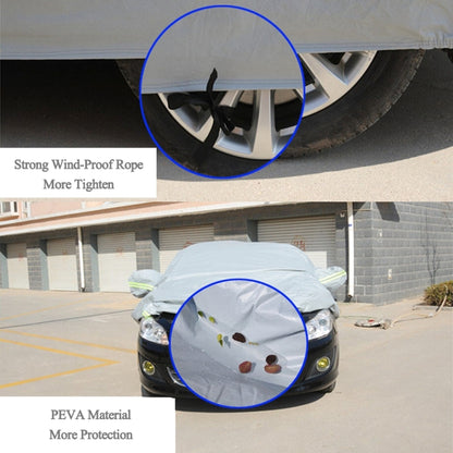 PEVA Anti-Dust Waterproof Sunproof Sedan Car Cover with Warning Strips, Fits Cars up to 5.1m(199 inch) in Length - PE Material by buy2fix | Online Shopping UK | buy2fix