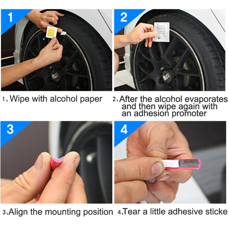 Universal Decorative Scratchproof Stickup 8M Flexible Car Wheel Hub TRIM Mouldings Decoration Strip(Black) - Decorative Strip by buy2fix | Online Shopping UK | buy2fix