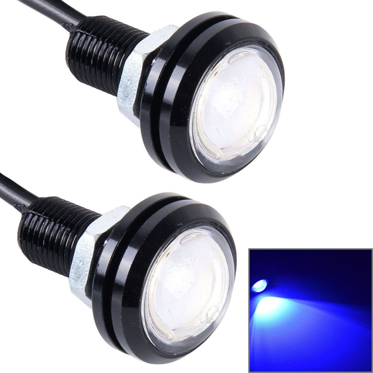 2 PCS 2x 3W  Waterproof Eagle Eye light  White LED Light for Vehicles, Cable Length: 60cm(Blue Light) - In Car by buy2fix | Online Shopping UK | buy2fix