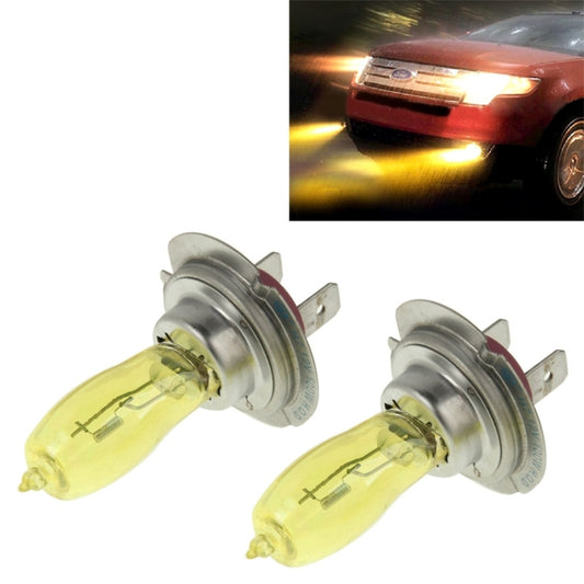 2 X H7 HOD Halogen Bulbs 12V 100W 2400 LM 3500K Yellow Light Headlights - In Car by buy2fix | Online Shopping UK | buy2fix