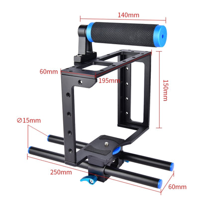 YELANGU YLG0107E Protective DSLR Camera Cage Stabilizer / Top Handle Set(Black) - Camera Accessories by YELANGU | Online Shopping UK | buy2fix