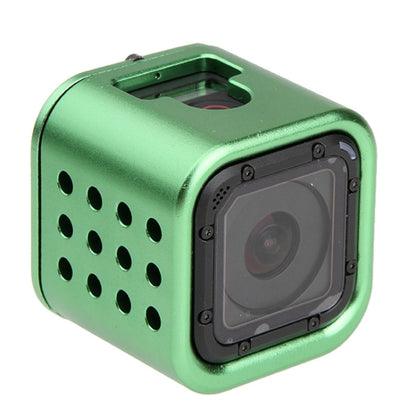 Housing Shell CNC Aluminum Alloy Protective Cage with Insurance Back Cover for GoPro HERO5 Session /HERO4 Session /HERO Session(Green) - DJI & GoPro Accessories by buy2fix | Online Shopping UK | buy2fix