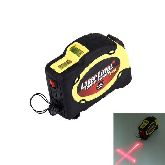 Laser Level with Tape Measure Pro (25 feet) & Belt Clip / Can be Attached to Tripod(Yellow) - Consumer Electronics by buy2fix | Online Shopping UK | buy2fix