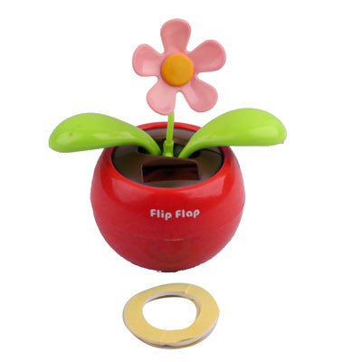 Solar Flip Flap Flower, Random Flower Color Delivery (Scarlet) - Ornaments by buy2fix | Online Shopping UK | buy2fix