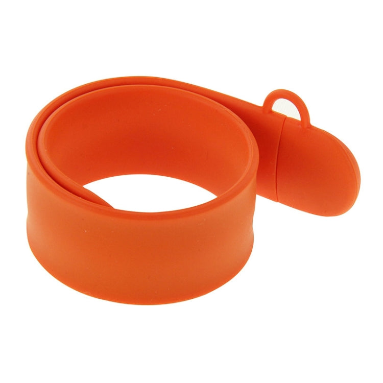 Silicone Bracelet USB Flash Disk with 16GB Memory(Orange) - USB Flash Drives by buy2fix | Online Shopping UK | buy2fix