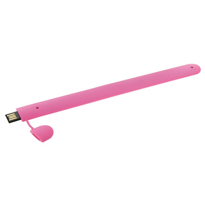 Silicone Bracelet USB Flash Disk with 16GB Memory(Pink) - USB Flash Drives by buy2fix | Online Shopping UK | buy2fix