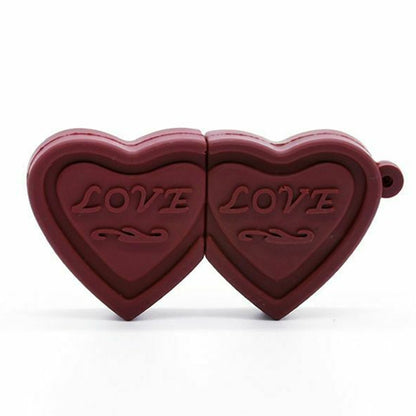 Dual Hearts Style 4GB USB Flash Disk - USB Flash Drives by buy2fix | Online Shopping UK | buy2fix