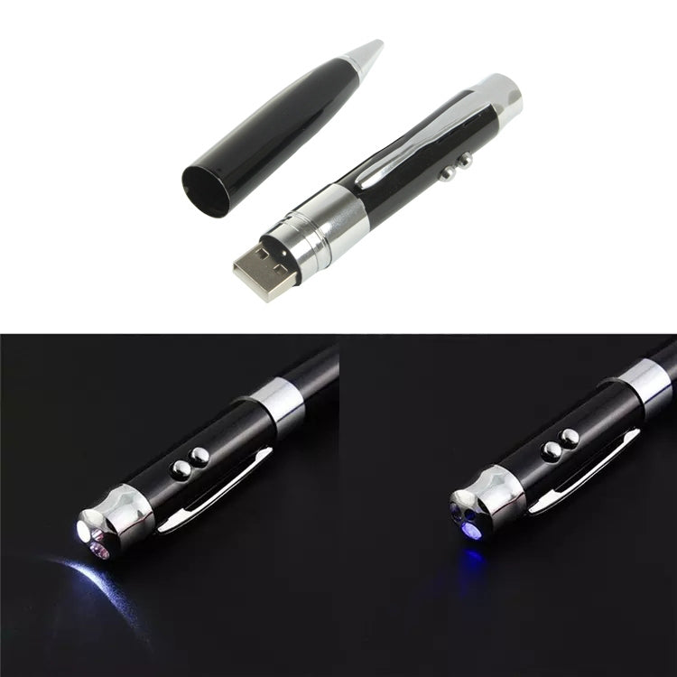 3 in 1 Laser Pen Style USB Flash Disk, Black (4GB) - Computer & Networking by buy2fix | Online Shopping UK | buy2fix