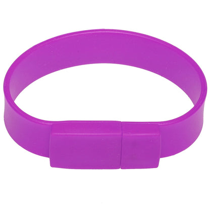 2GB Silicon Bracelets USB 2.0 Flash Disk(Purple) - USB Flash Drives by buy2fix | Online Shopping UK | buy2fix