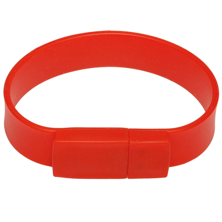 16GB Silicon Bracelets USB 2.0 Flash Disk(Red) -  by buy2fix | Online Shopping UK | buy2fix