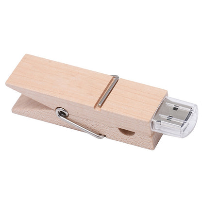 2 GB Wood Clip Style USB Flash Disk - USB Flash Drives by buy2fix | Online Shopping UK | buy2fix