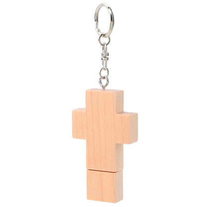 4 GB Wood Cross Style USB Flash Disk - USB Flash Drives by buy2fix | Online Shopping UK | buy2fix