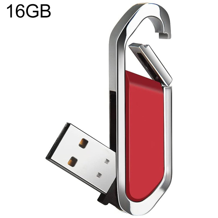 16GB Metallic Keychains Style USB 2.0 Flash Disk (Red)(Red) - Computer & Networking by buy2fix | Online Shopping UK | buy2fix