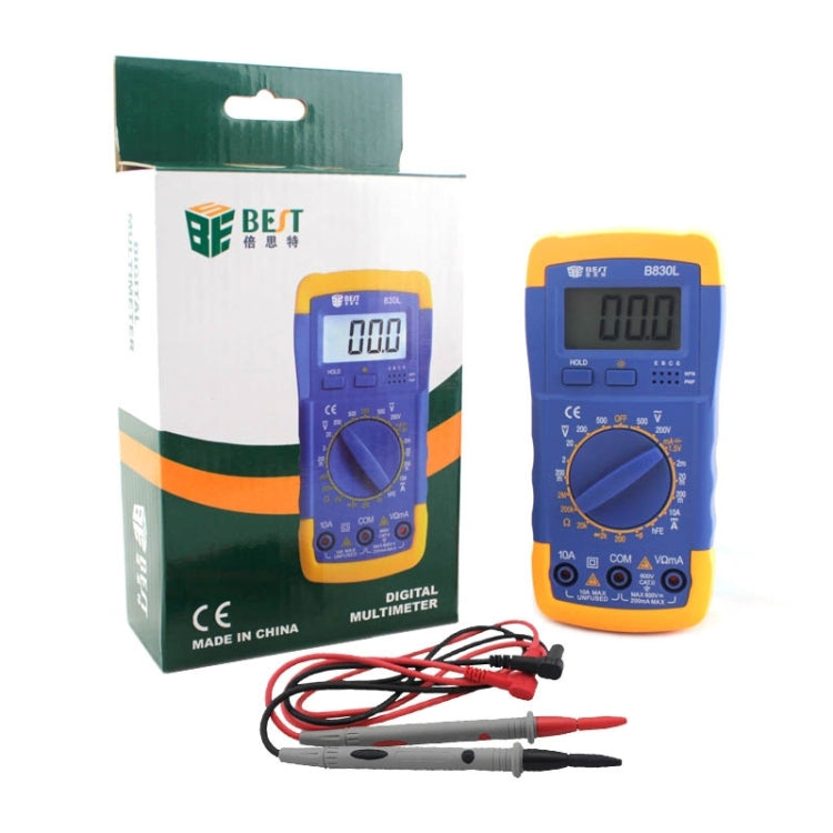 BEST BST- B830L 9V LCD Screen Display Digital Multimeter - Consumer Electronics by BEST | Online Shopping UK | buy2fix