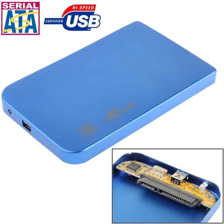 2.5 inch SATA HDD External Case, Size: 126mm x 75mm x 13mm (Blue) - HDD Enclosure by buy2fix | Online Shopping UK | buy2fix