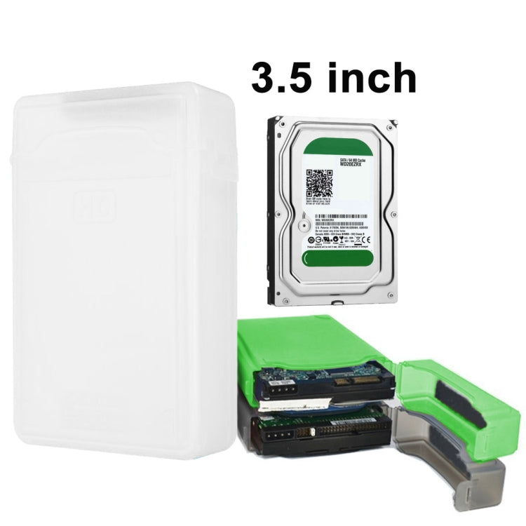 3.5 inch Hard Drive Disk HDD SATA IDE Plastic Storage Box Enclosure Case(White) - HDD Enclosure by buy2fix | Online Shopping UK | buy2fix