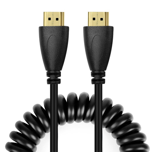 1.4 Version, Gold Plated 19 Pin HDMI Male to HDMI Male Coiled Cable, Support 3D / Ethernet, Length: 60cm (can be extended up to 2m) - Computer & Networking by buy2fix | Online Shopping UK | buy2fix