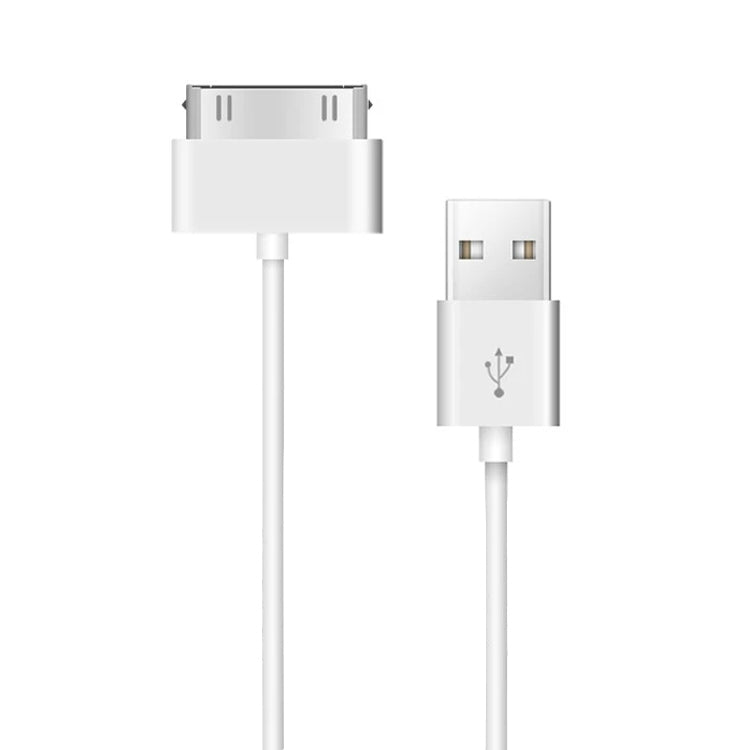 1m USB Double Sided Sync Data / Charging Cable For iPhone 4 & 4S / iPhone 3GS / 3G / iPad 3 / iPad 2 / iPad / iPod Touch(White) - Normal Style Cable by buy2fix | Online Shopping UK | buy2fix