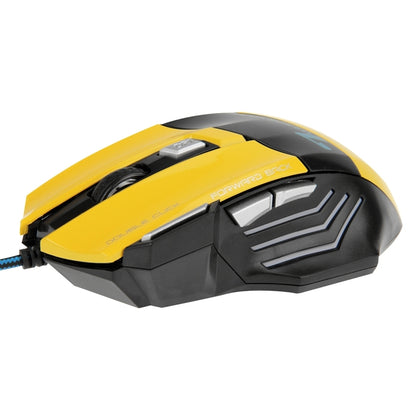 7 Buttons with Scroll Wheel 5000 DPI LED Wired Optical Gaming Mouse for Computer PC Laptop(Yellow) - Wired Mice by buy2fix | Online Shopping UK | buy2fix