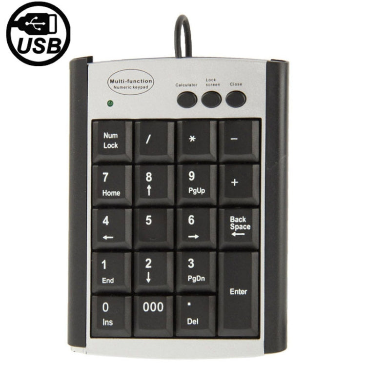 USB Non-synchronous Notebook Computer Multi Function Keypad with 19 Keys - Mini Keyboard by buy2fix | Online Shopping UK | buy2fix