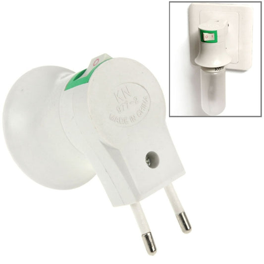 E27 to EU Plug Lamp Bulb Socket with Power Switch - LED Light by buy2fix | Online Shopping UK | buy2fix