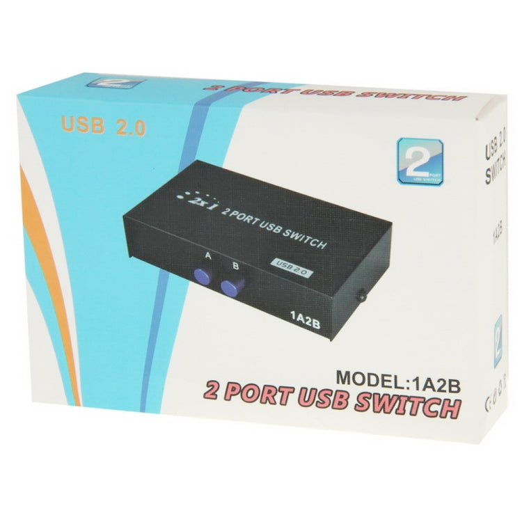 2 Port USB Data Switch(Black) - USB Adapter by buy2fix | Online Shopping UK | buy2fix