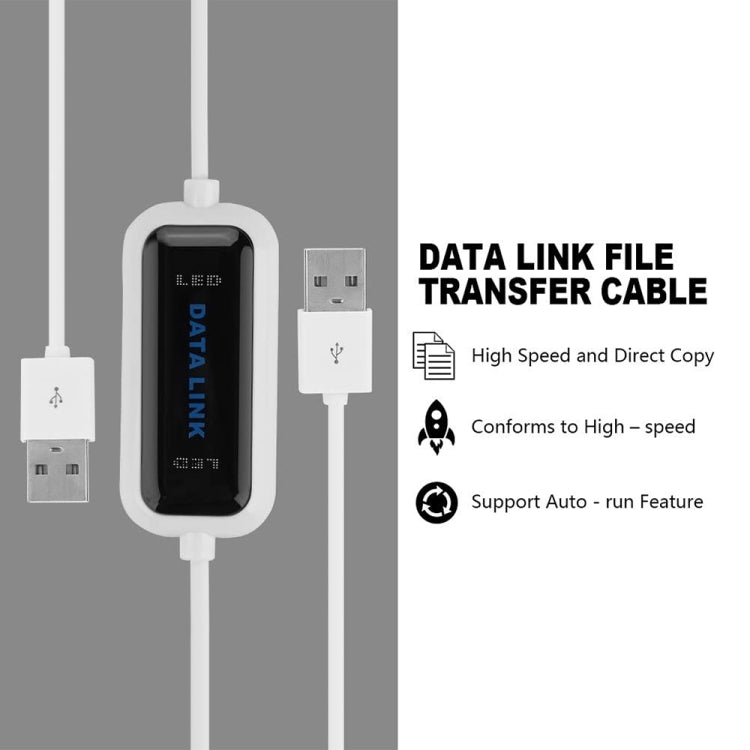 High Speed USB 2.0 Data Link Cable, PC to PC Data Share, Plug and Play, Length: 165cm - Others by buy2fix | Online Shopping UK | buy2fix