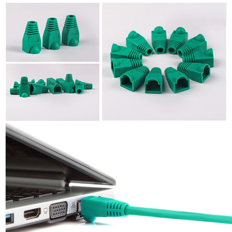 Network Cable Boots Cap Cover for RJ45, Green (100 pcs in one packaging , the price is for 100 pcs)(Green) - Computer & Networking by buy2fix | Online Shopping UK | buy2fix