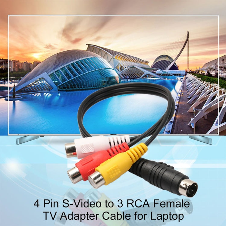 4-pin S-Video TV to RCA Converter AV female Cable Adapter, Length: 20cm - Cables by buy2fix | Online Shopping UK | buy2fix