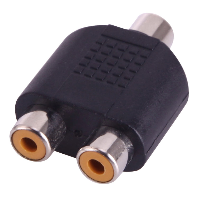 RCA Female to 2 RCA Female Adapter(Black) - RCA Adapter by buy2fix | Online Shopping UK | buy2fix