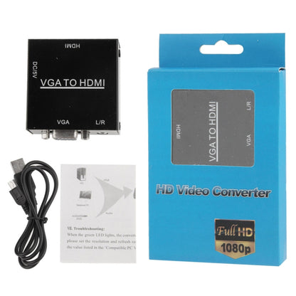 HD 1080P HDMI Mini VGA to HDMI Scaler Box Audio Video Digital Converter Adapter for PC / HDTV - Converter by buy2fix | Online Shopping UK | buy2fix